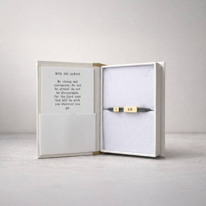 Sentiment Cord Bracelet-Joshua 1:9, With You Always
