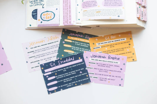 Names of God Mini Tip-in Sheet Bundle (Set of 5)
