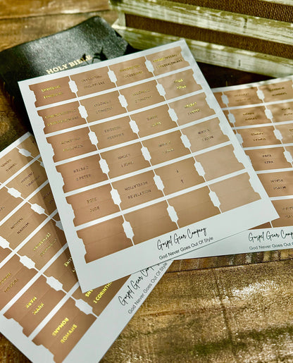 Gold Foil Sand Dune Matte Bible Tabs