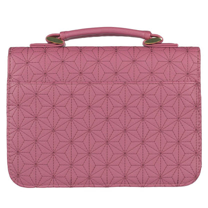 Bible Cover Fashion Pink Grace Badge