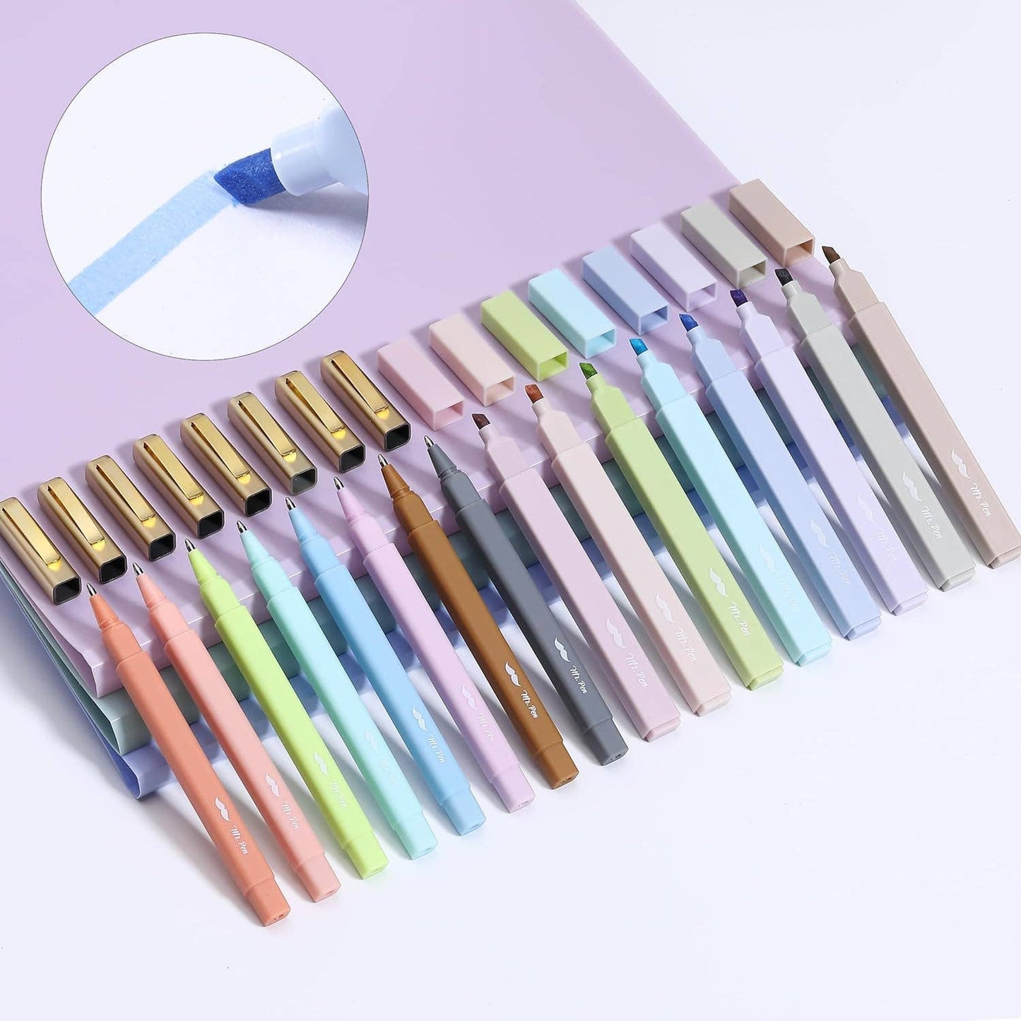 Bible Highlighters & Pens No Bleed 16 Pack Pastel