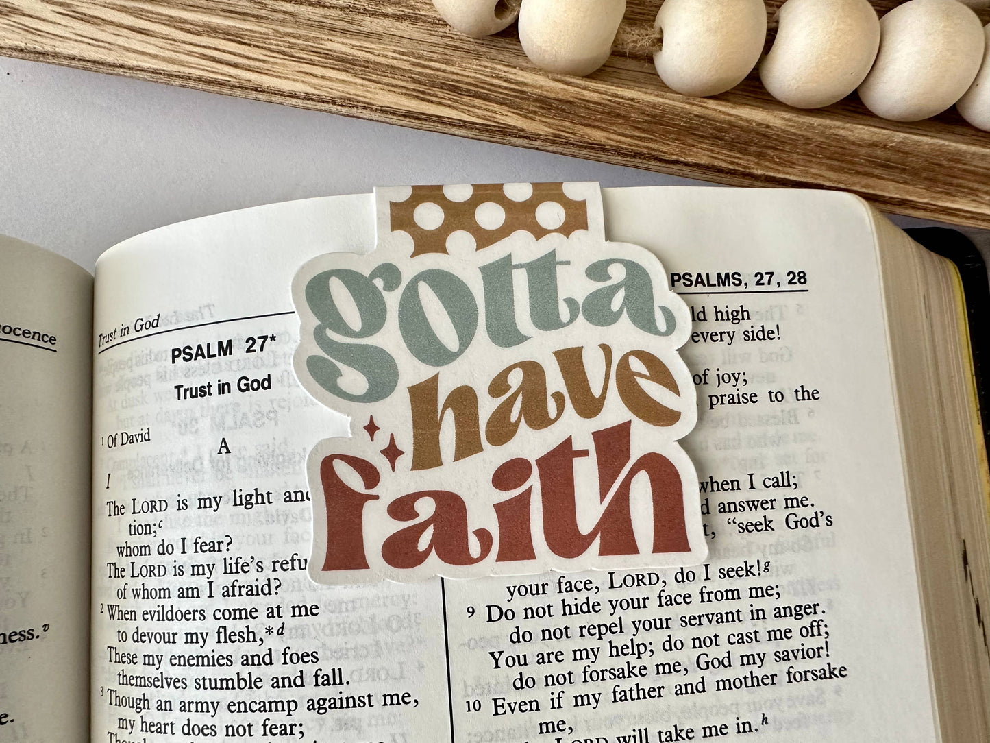 Gotta Have Faith - Magnetic Bookmark (~3.0 x 2.0 in)