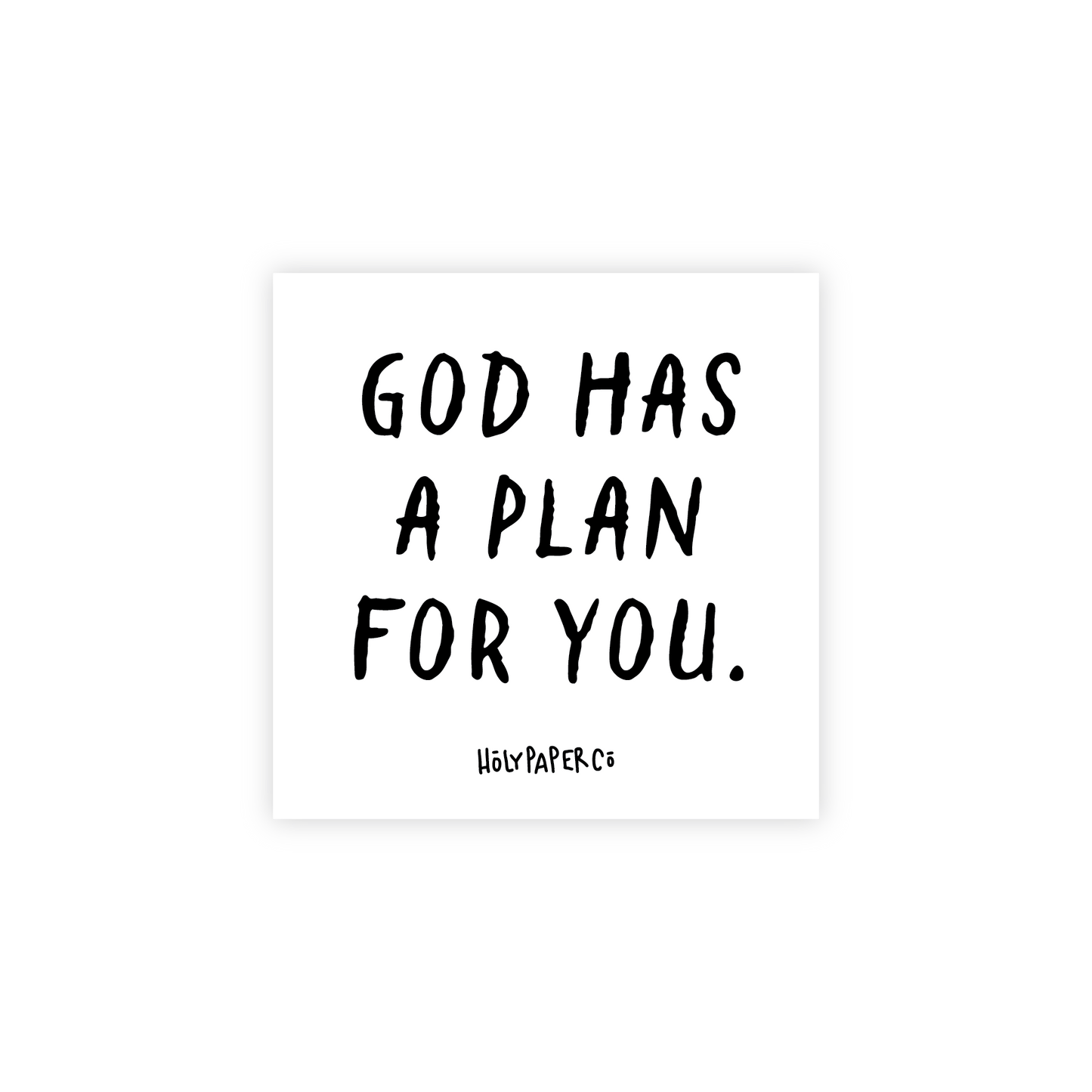 God Has a Plan For You Sticky Note Tracts