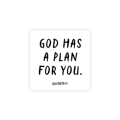 God Has a Plan For You Sticky Note Tracts