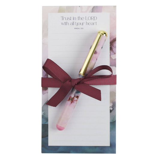 Magnetic Notepad w/pen Trust in the Lord Prov. 3:5