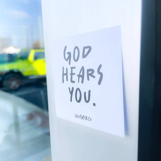 God Hears You Sticky Note Tracts