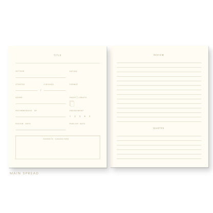 Read and Reviewed Book Log Reading Journal : French Vanilla