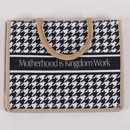 Tote Canvas Motherhood Is Kingdom Work