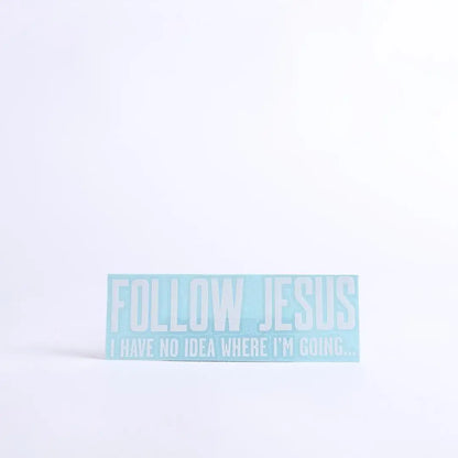 Multi-Purpose Decal - Follow Jesus - White - 3.5Inx8In