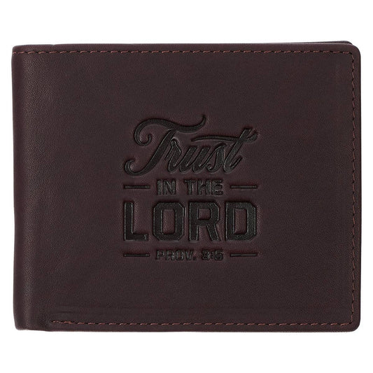 Wallet Leather Brown Trust in the Lord Prov. 3:5