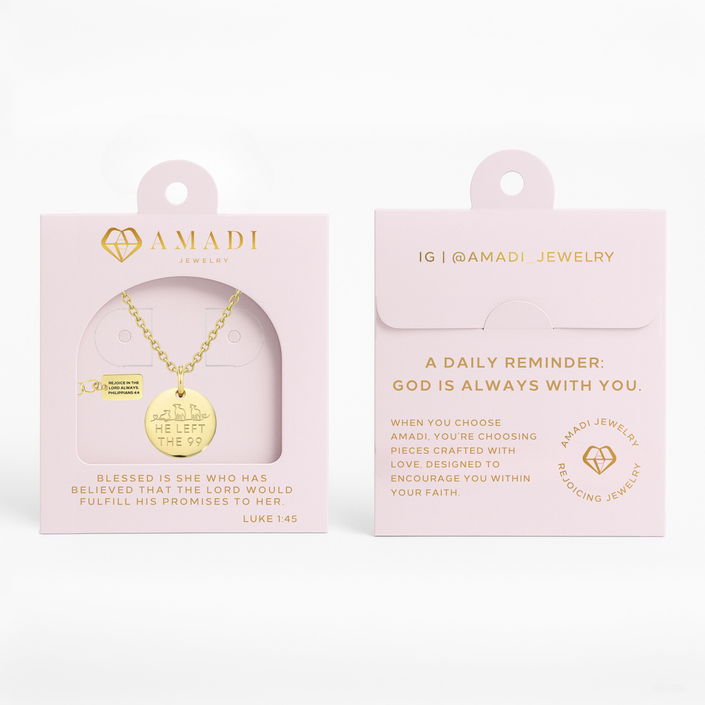 'He Left The 99' Necklace in Gold, Silver & Rose Gold
