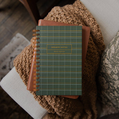 Sermon Notes Journal | Green Plaid