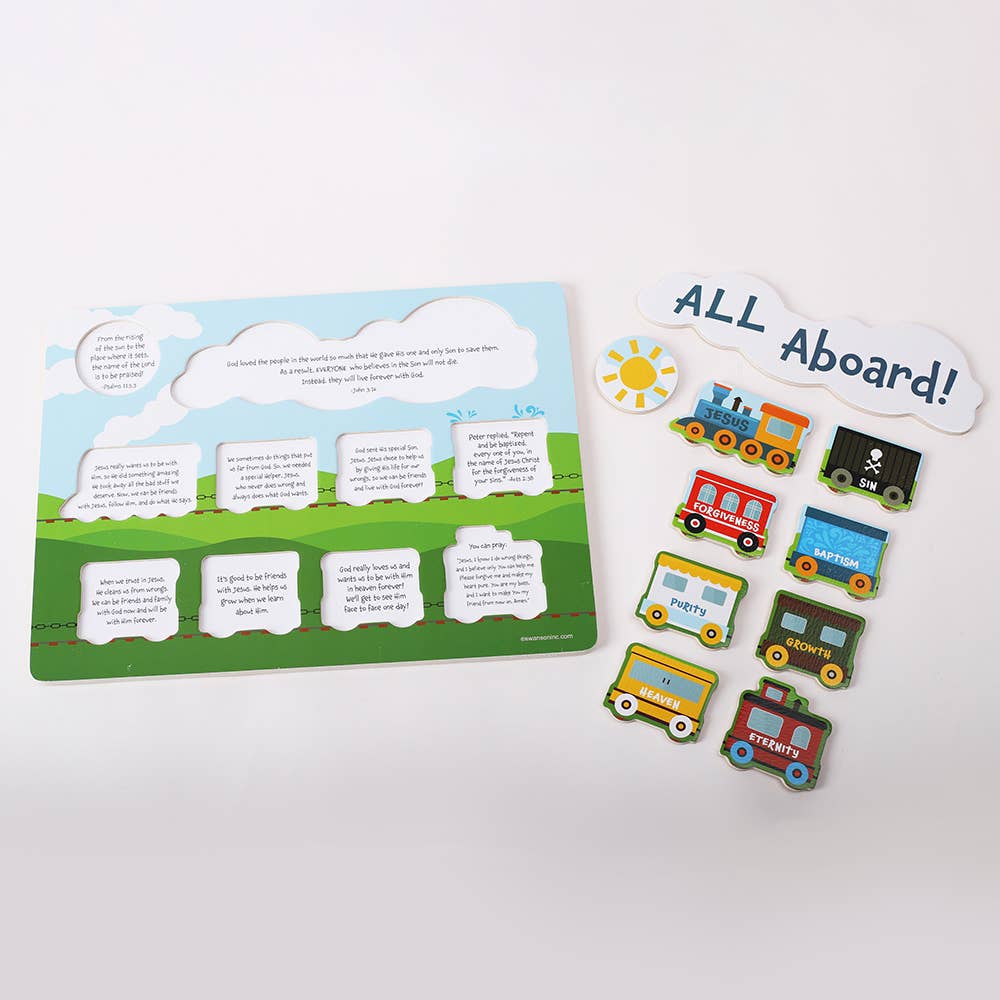 Wooden Puzzle  - Chunky Pieces - Plan of Salvation Train