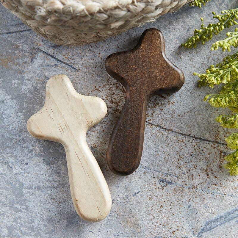 Handheld Cross - Dark Wood
