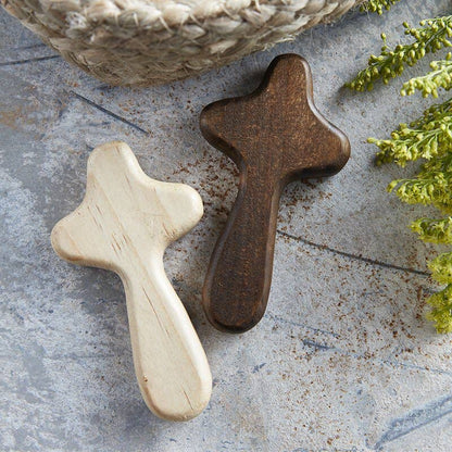 Handheld Cross - Dark Wood