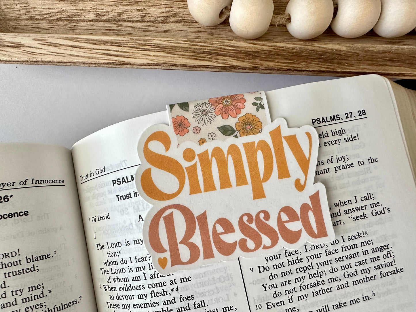 Simply Blessed - Magnetic Bookmark (~3.0 x 2.0 in)