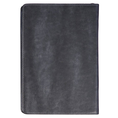 Journal Classic Zip Gray Be Strong Joshua 1:9