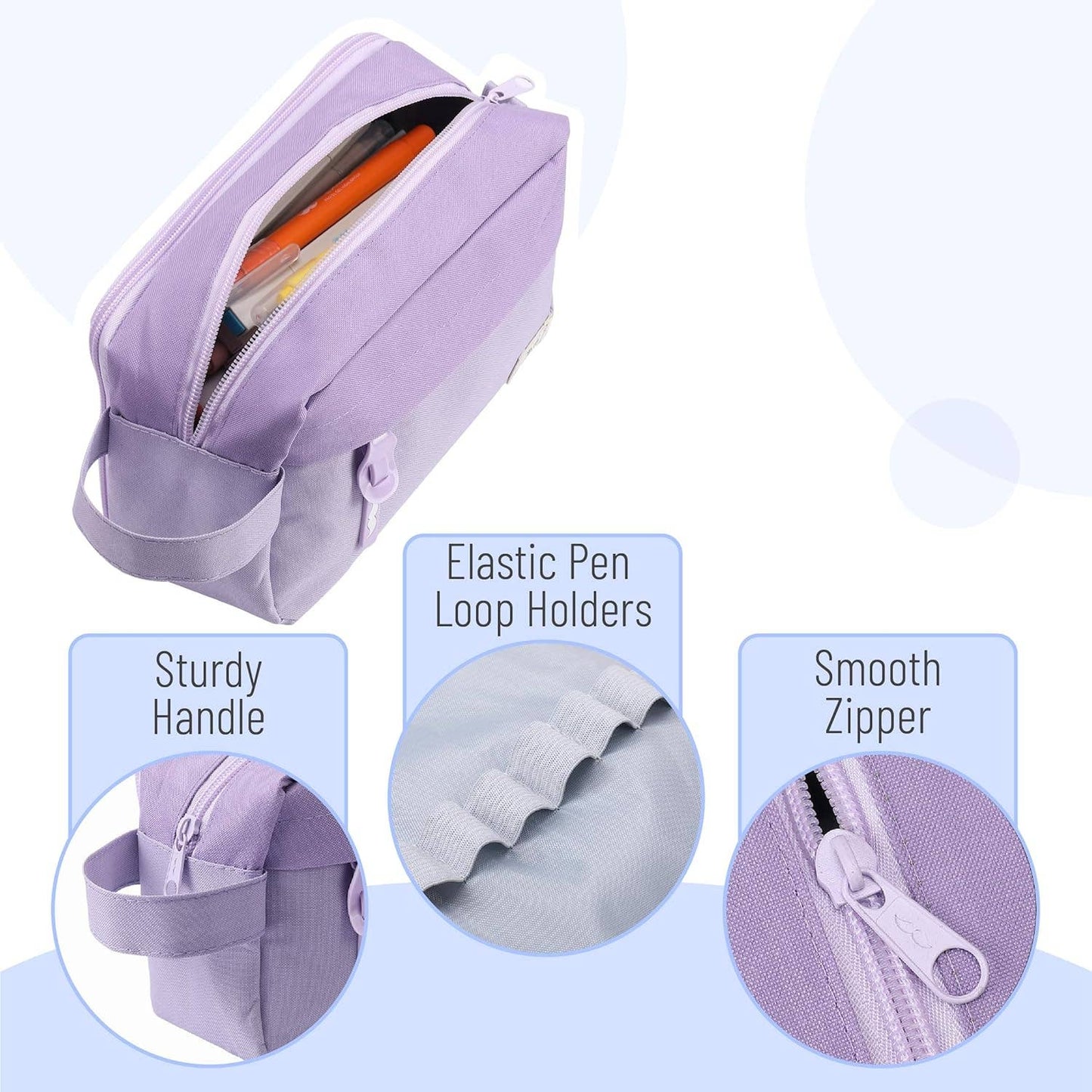 Large Capacity Pencil Case 5 Colors