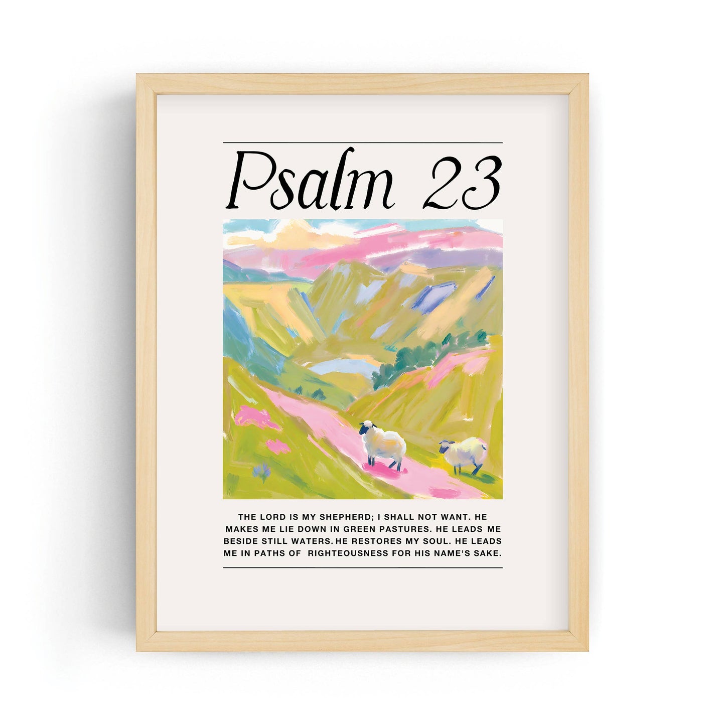 Faith Collection Wall Art Psalm 23 11x14