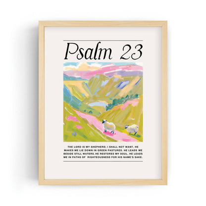 Faith Collection Wall Art Psalm 23 11x14