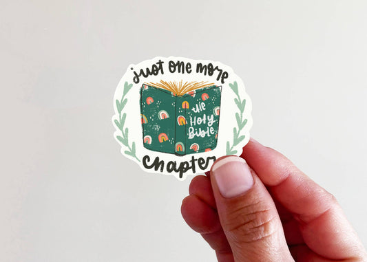 Just One More Chapter Bible Vinyl Sticker