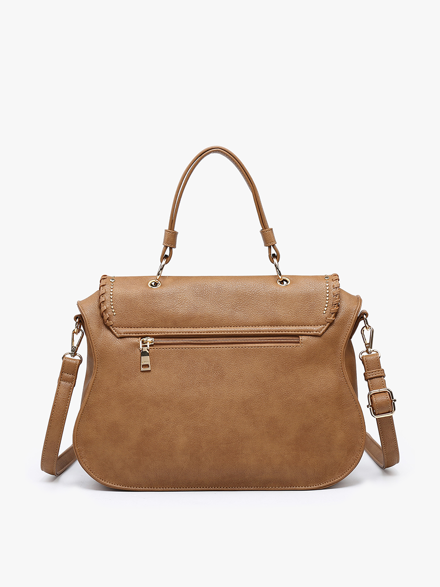 Cricket Studded Flapover Hobo w/ Handle