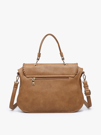 Cricket Studded Flapover Hobo w/ Handle