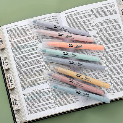 Gel Highlighters, 8 Pack, No-Bleed, Twist-Up Design