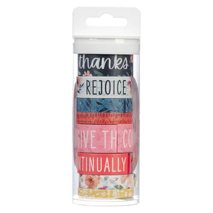 Washi Tape Set 8pc Rejoice Always 1 Thess. 5:16-18