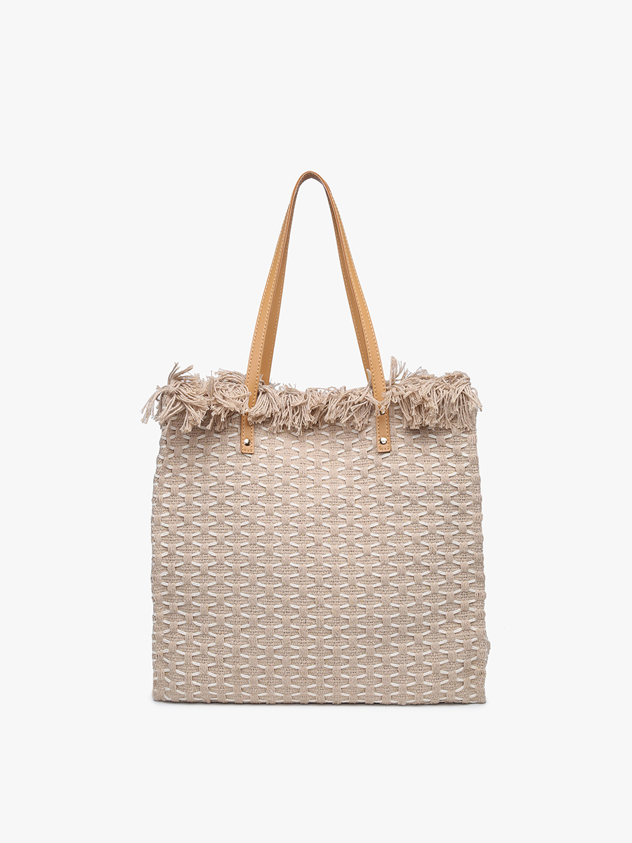 Madison Handwoven Fringe Tote – Woven Cotton Bag