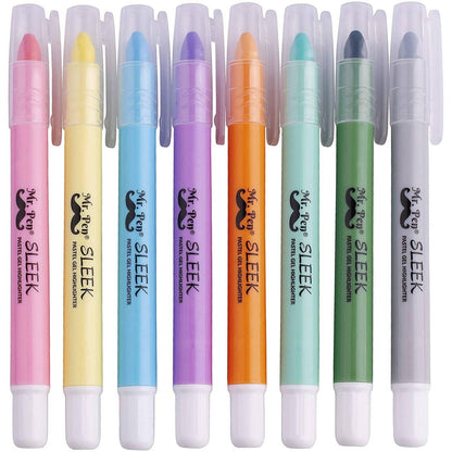 Gel Highlighters, No Bleed, 8 Pack