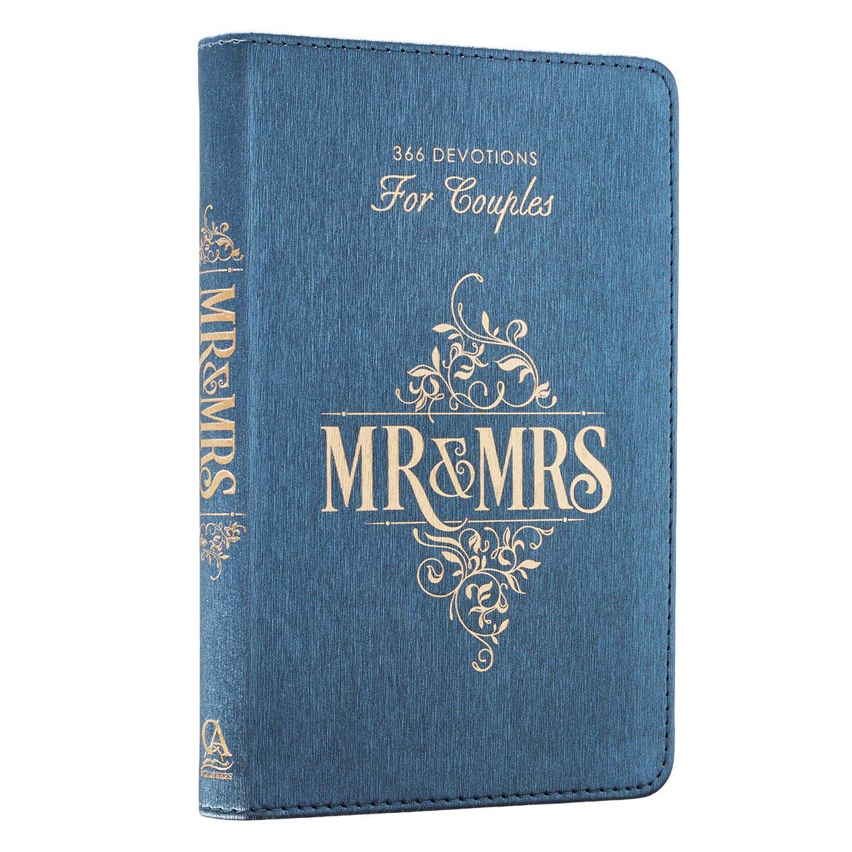 Devotional for Mr. & Mrs. Blue Faux Leather