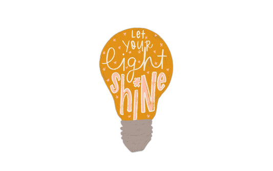 Let Your Light Shine Lightbulb Vinyl Sticker