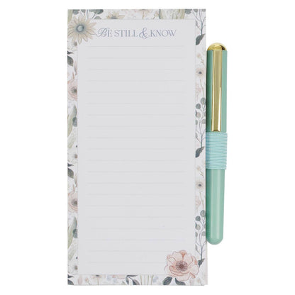 Magnetic Notepad w/pen Be Still Ps. 46:10