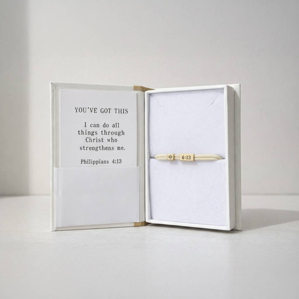 Sentiment Cord Bracelet-Philippians 4:13, You've Got This
