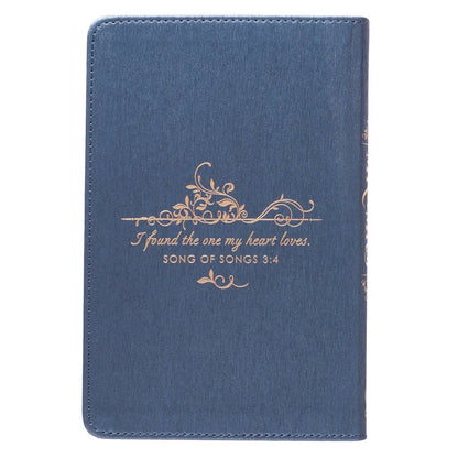 Devotional for Mr. & Mrs. Blue Faux Leather