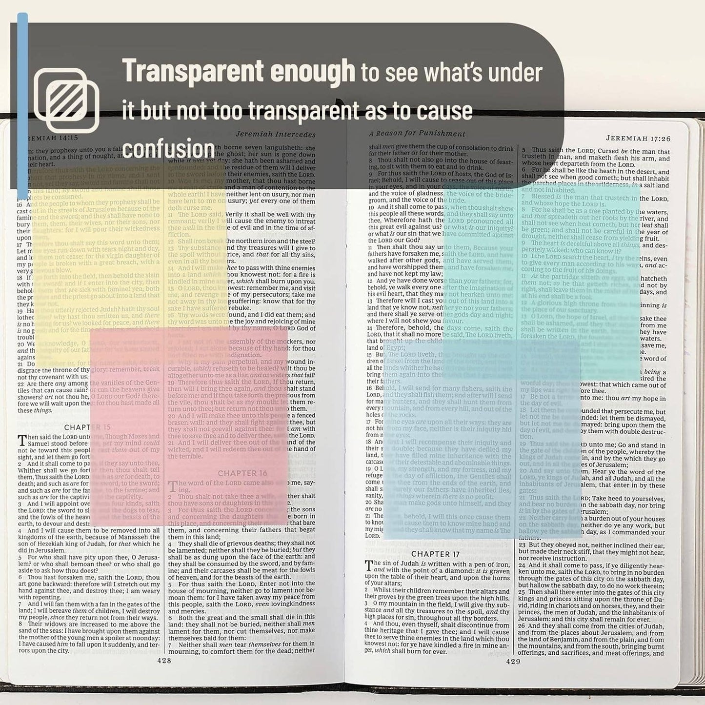 Mr. Pen Transparent Sticky Notes - 3x3 Size