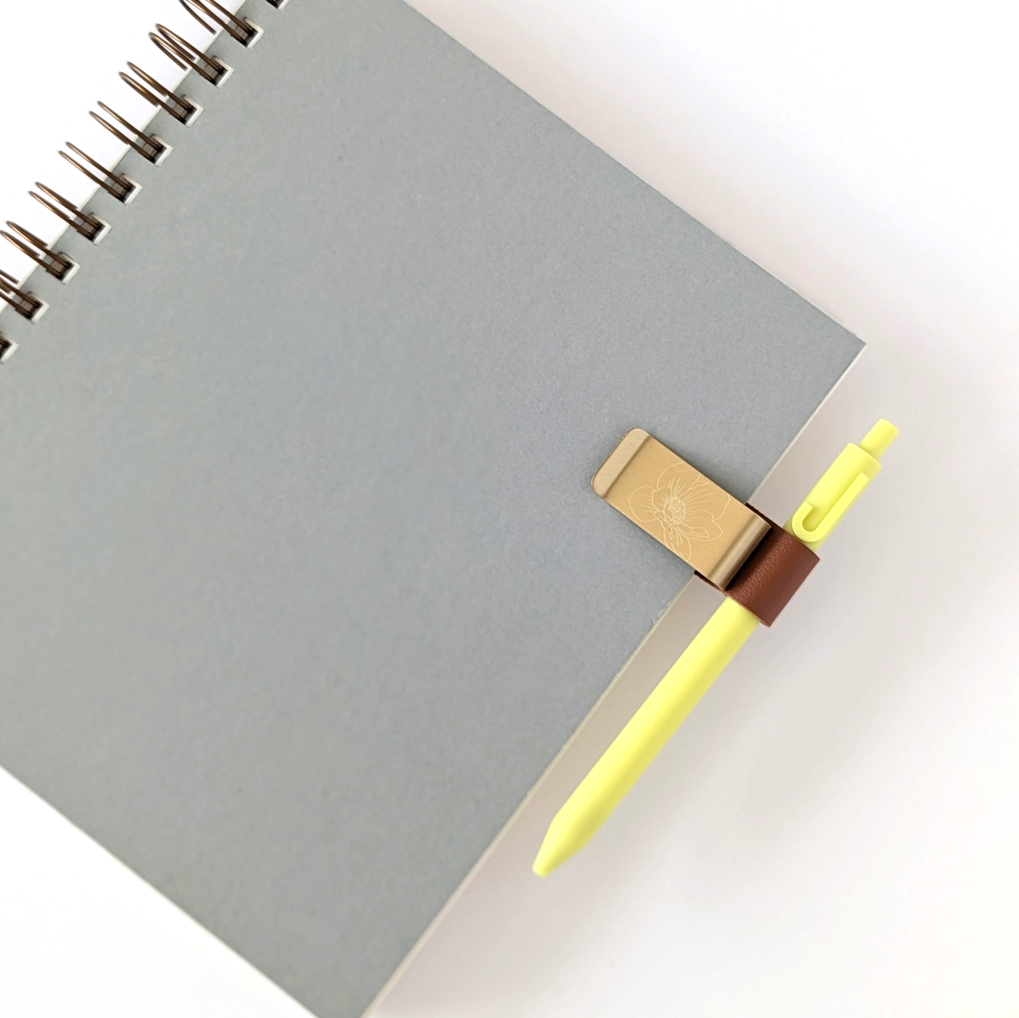 Brass Pen Clip for Notebook or Journal