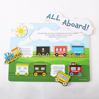 Wooden Puzzle  - Chunky Pieces - Plan of Salvation Train