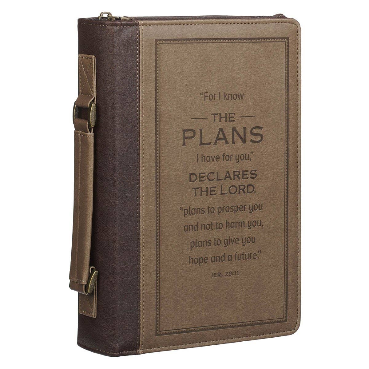 Bible Cover Classic Brown I Know the Plans Jer. 29:11