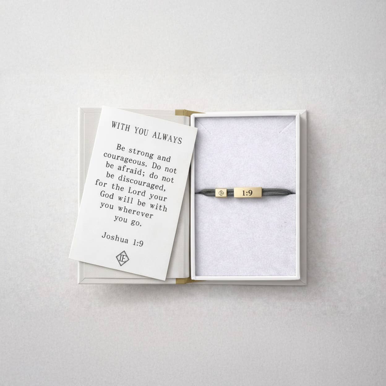 Sentiment Cord Bracelet-Joshua 1:9, With You Always