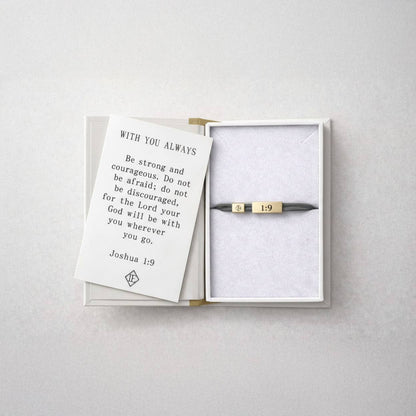 Sentiment Cord Bracelet-Joshua 1:9, With You Always