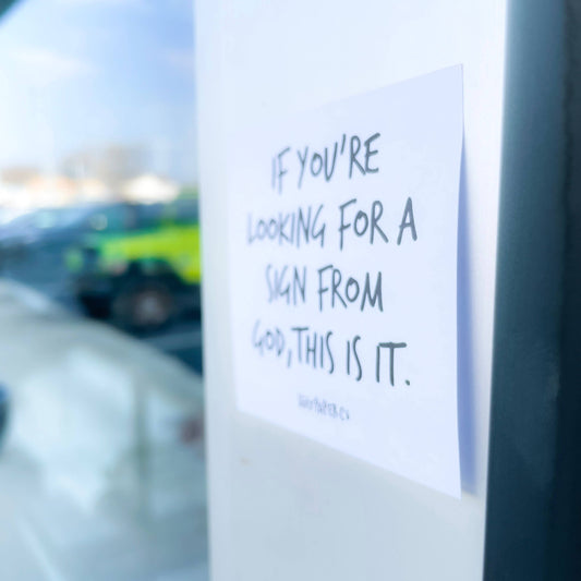 Sign from God Sticky Note Tracts