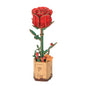 3D Wooden Flower Puzzle: Red Rose