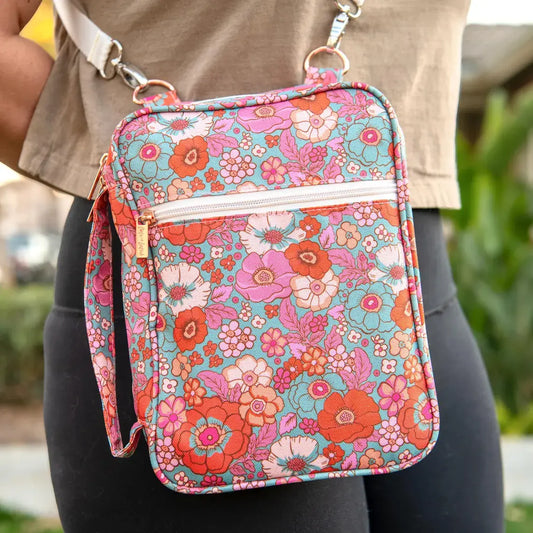 Floral Women's Crossbody Bible Cover