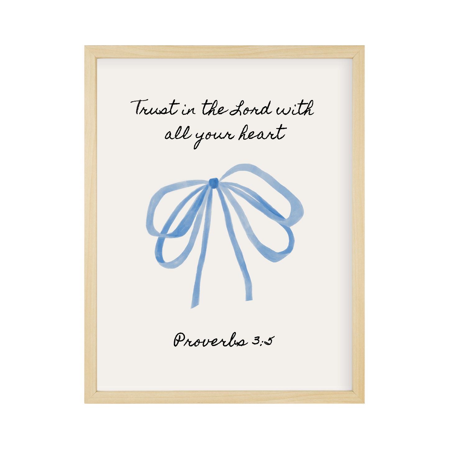 Faith Collection Wall Art Trust In The Lord With All Your He