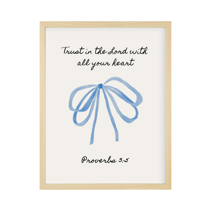 Faith Collection Wall Art Trust In The Lord With All Your He