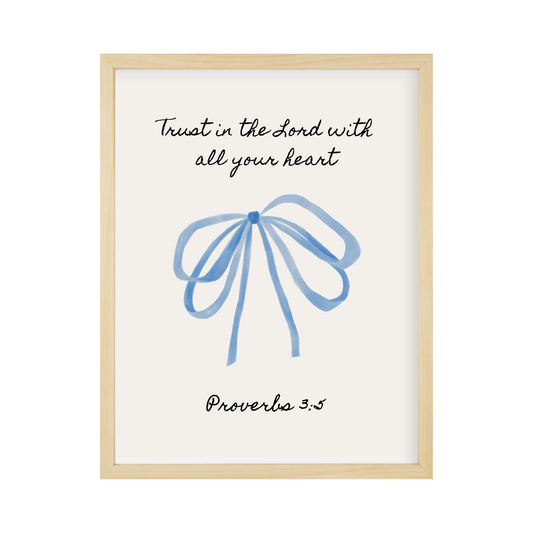 Faith Collection Wall Art Trust In The Lord With All Your He