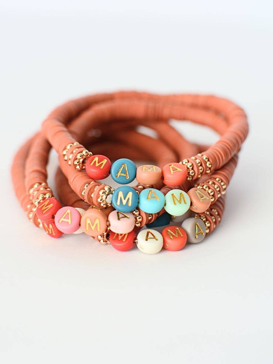 MAMA Bracelet – Mothers Gift, Beaded Stretch Jewelry, Mom