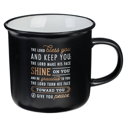 Mug Camp Black/White Bless You & Keep You Num. 6:24-26